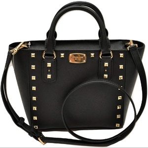 Michael Kors Large Sandrine bag with gold studs